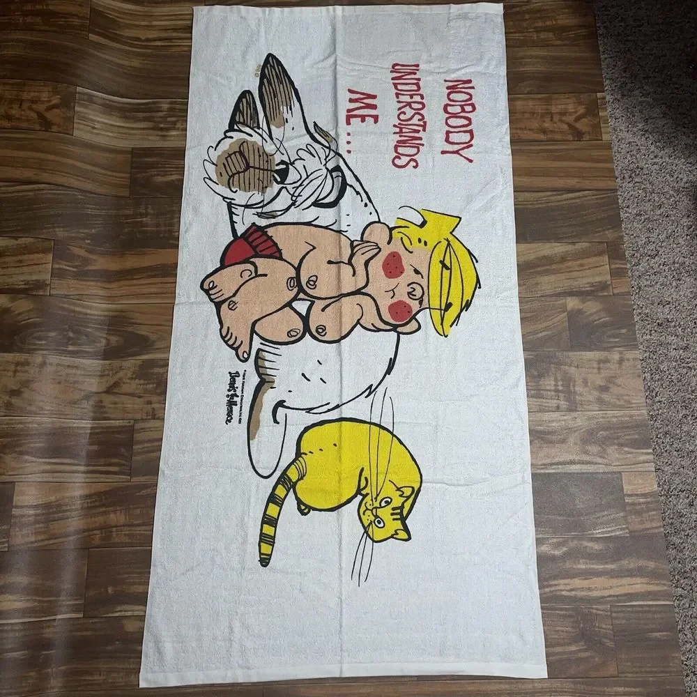 Vintage 1981 Dennis The Menace Beach Bath Towel